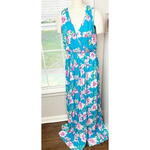 Floral Maxi Dress Large Tall(63”) Bright Flowy NWT
